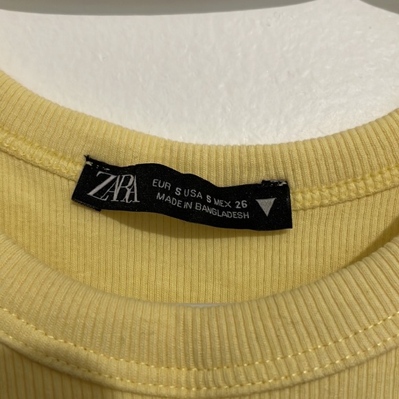 Yellow Zara Cropped Tank Top - Picture 2 of 4